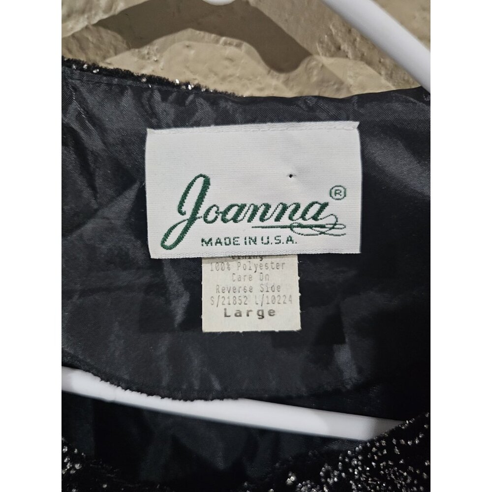 Joanna Jacket Womens Large Black Silver Metallic … - image 2